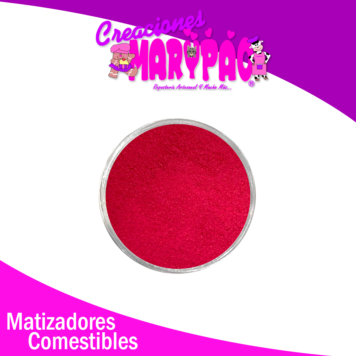 Matizadores Comestibles Rosa Rojo Chapitas