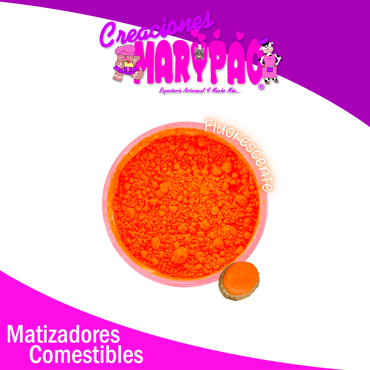 Matizadores Comestibles Neón Fluorescentes