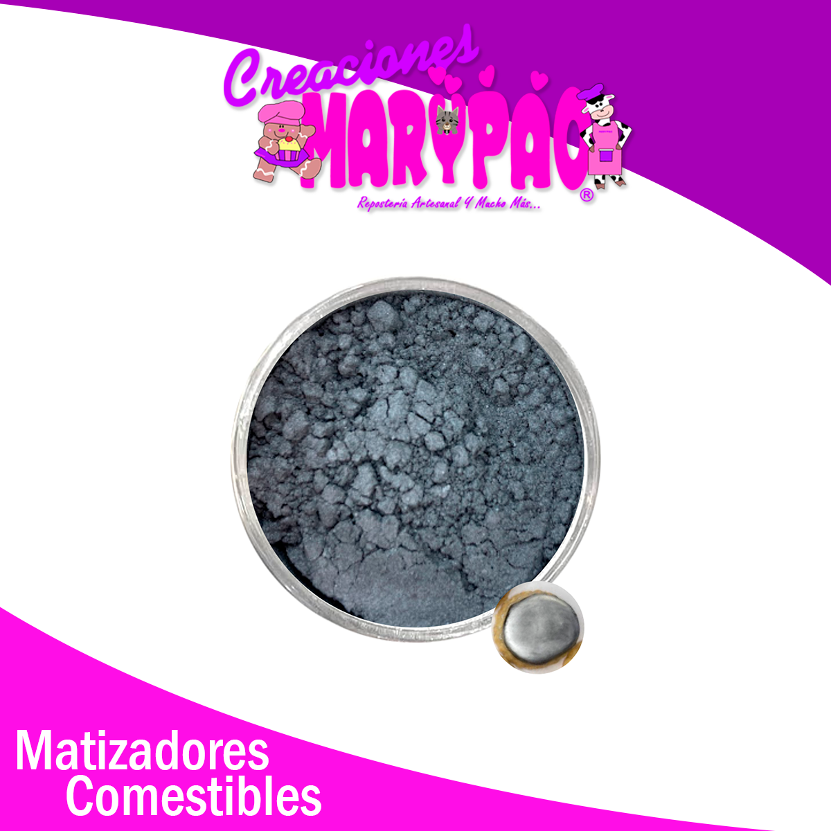 Matizadores Comestibles Metálicos Dorado Plata Cobre