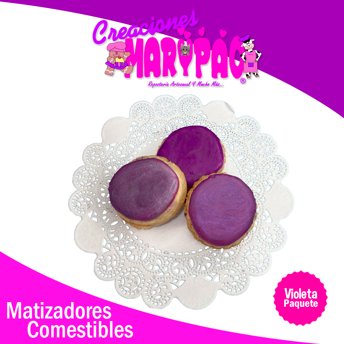 Matizadores Comestibles Violeta - Varios Tonos Disponibles