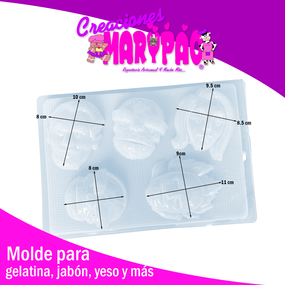 🦸♂️ Molde Los 4 Fantásticos Gelatinas, Yesitos y Más💥✨