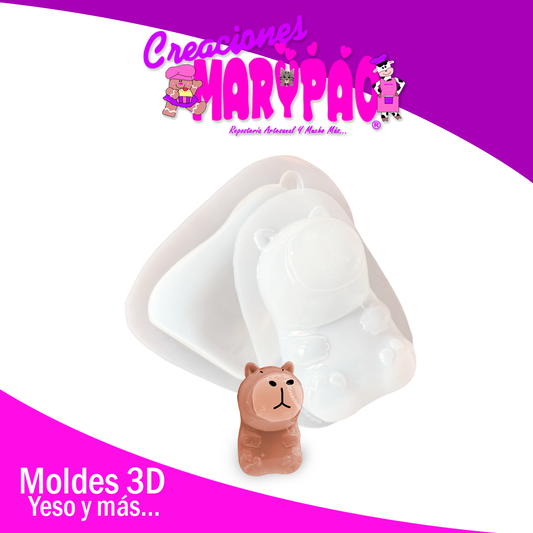 Molde Para Alcancía de Yeso Capibara 19 cm