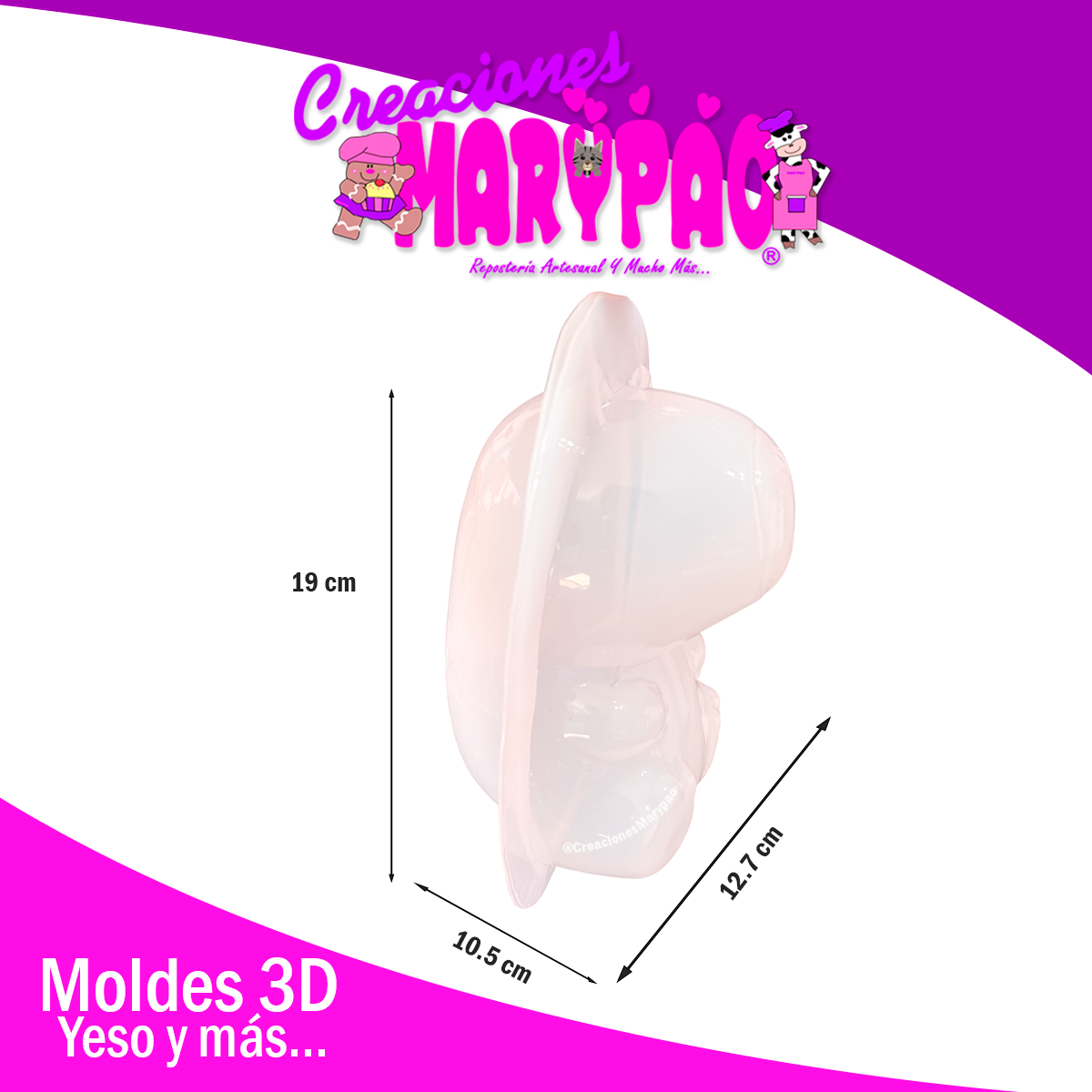 Molde Para Alcancía de Yeso Capibara 19 cm