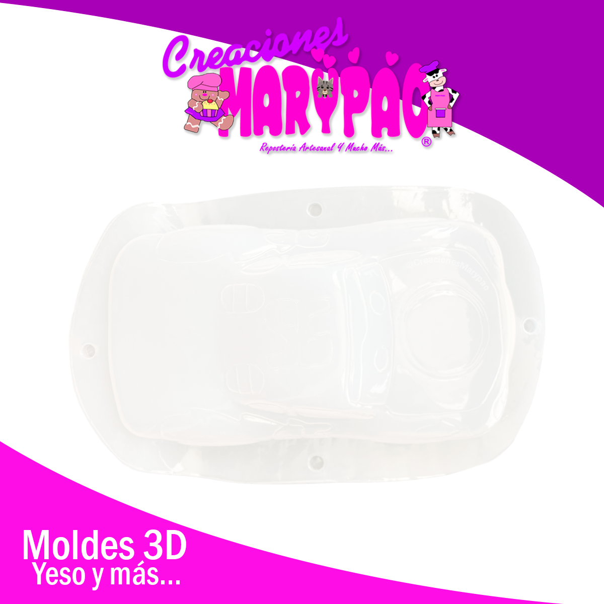 ⚡Molde Para Alcancía Rayo McQueen Cars – ¡Gran Tamaño 28 cm! 🚗