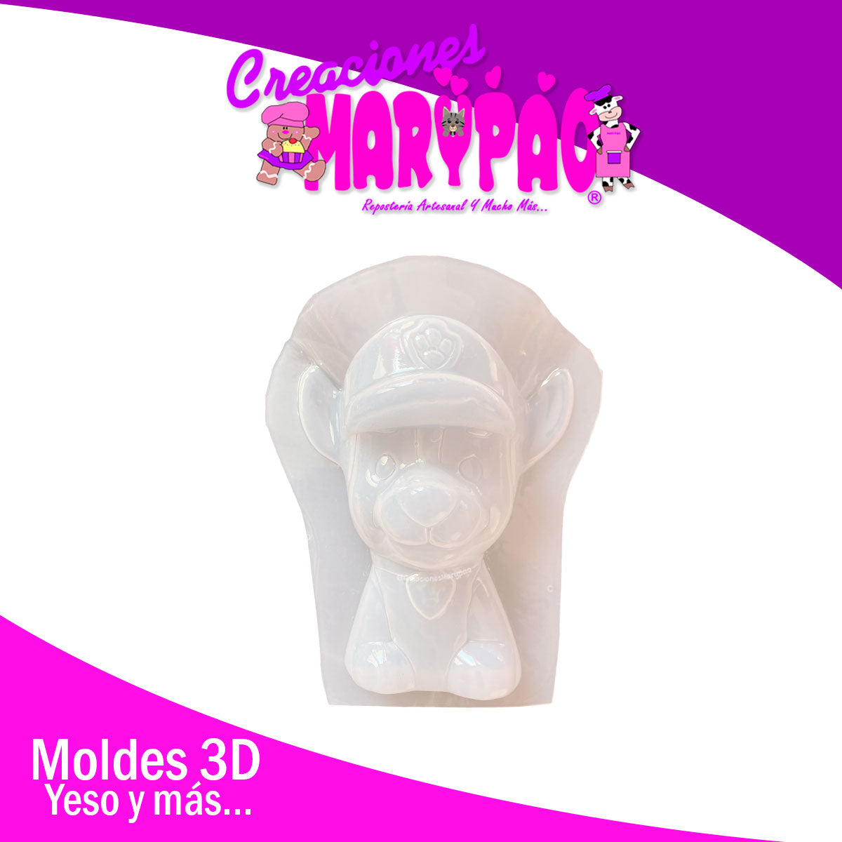 Molde Para Alcancía de Yeso Paw Patrol Chase Personajes