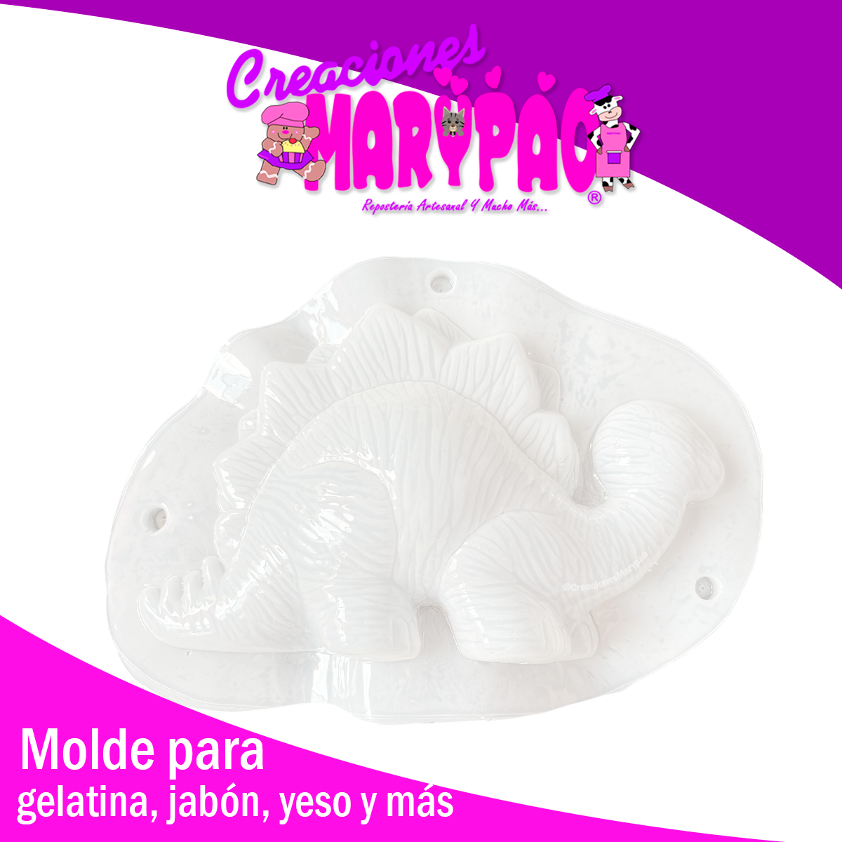 Molde Para Alcancía de Yeso Dinosaurio 🦖💵