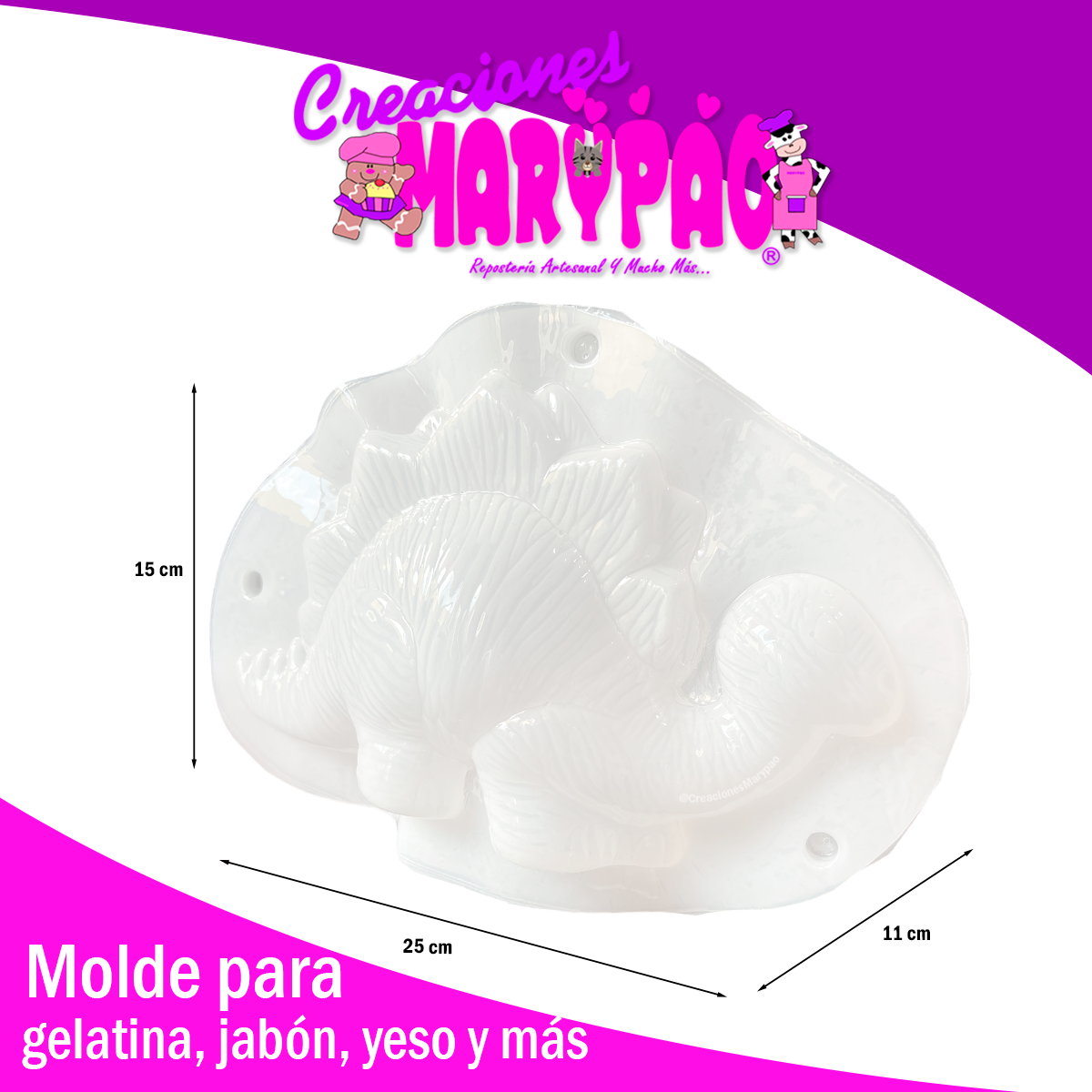Molde Para Alcancía de Yeso Dinosaurio 🦖💵
