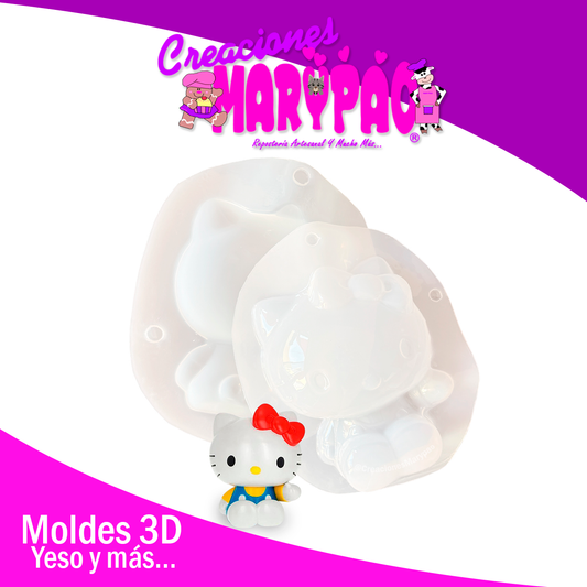 Molde Para Alcancía de Yeso Kitty GRANDE🎀