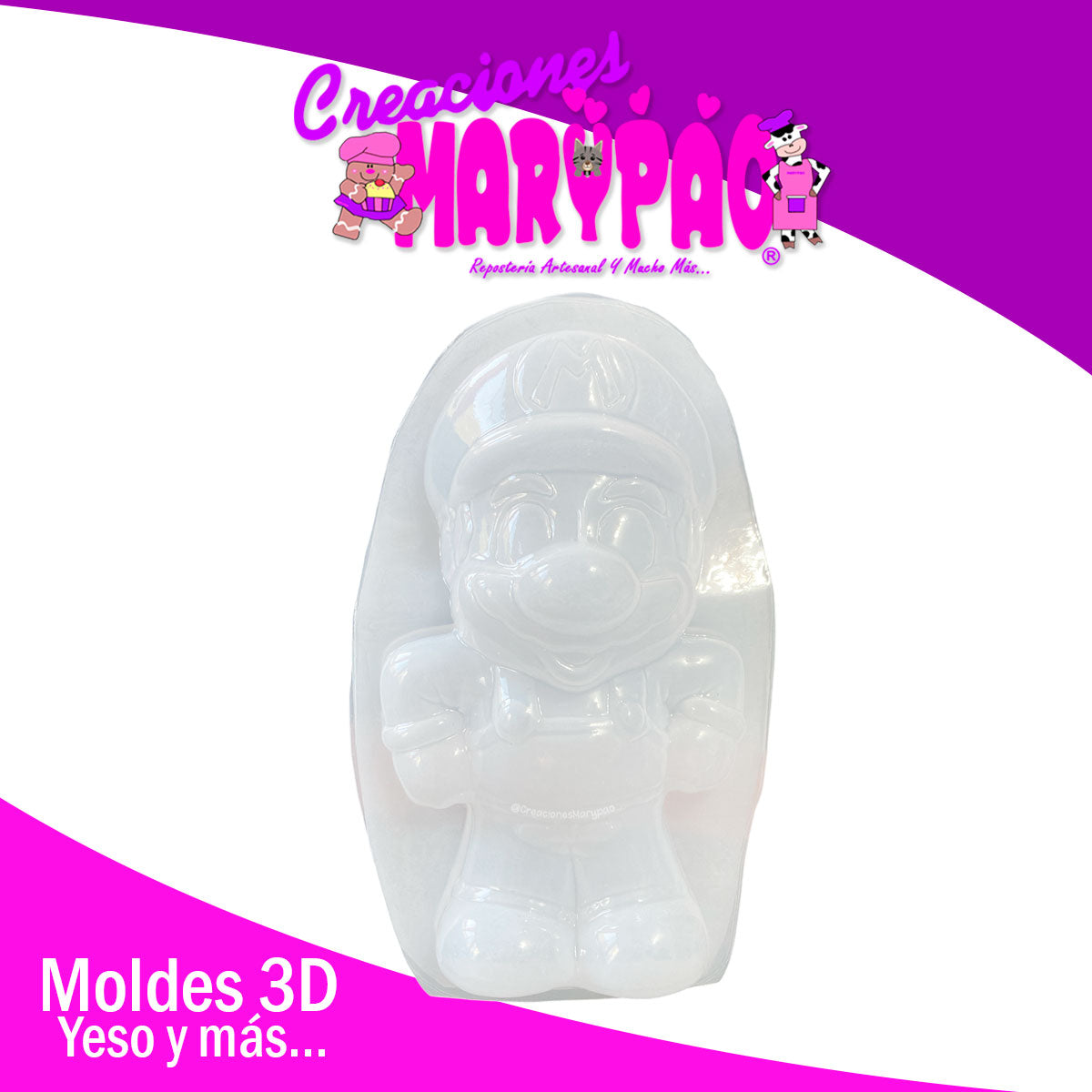 Molde Para Alcancía de Yeso Mario Bros Personajes