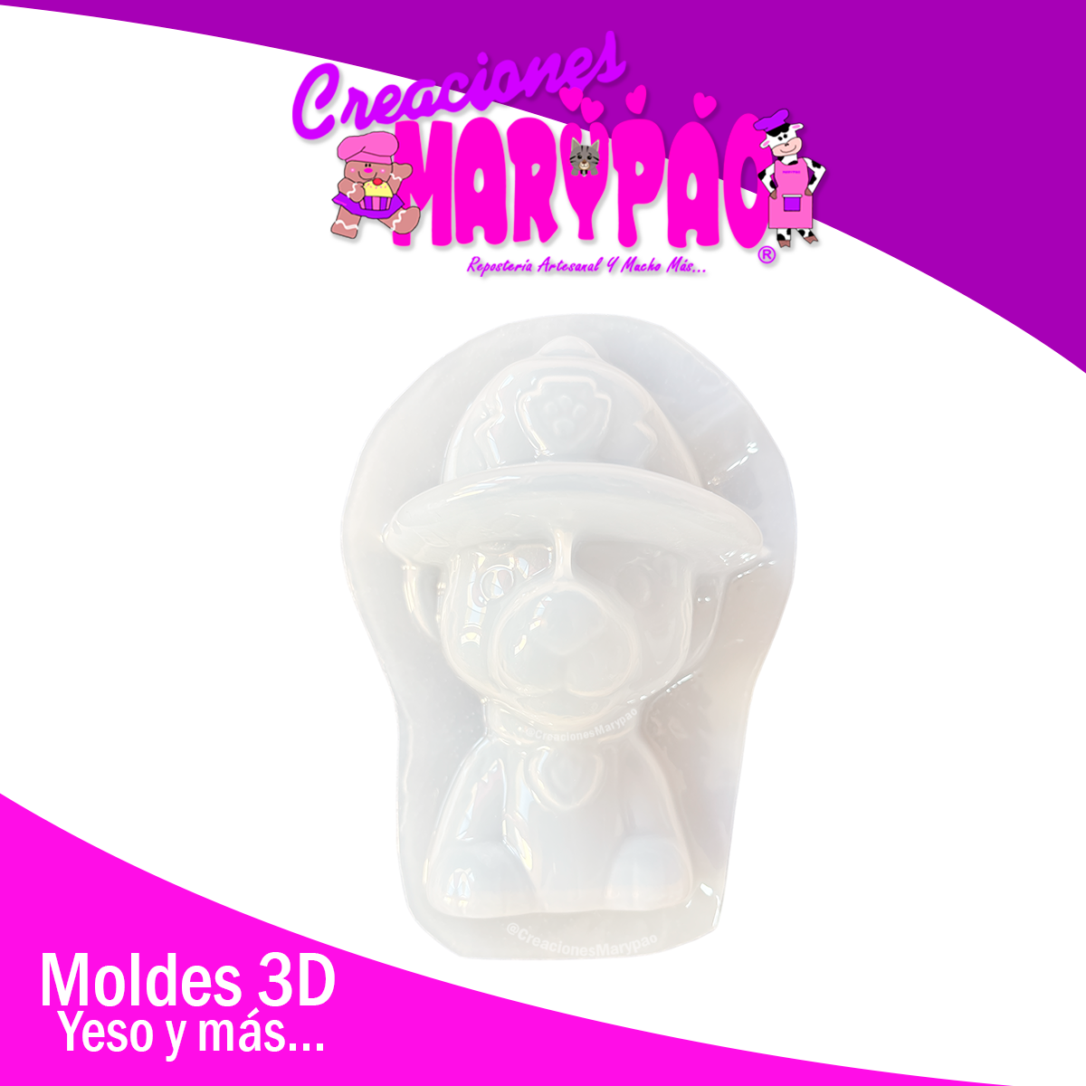 Molde Para Alcancía de Yeso Paw Patrol Marshall Personajes