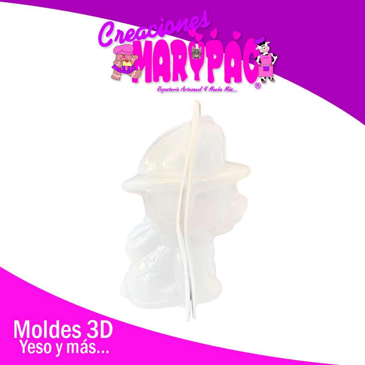 Molde Para Alcancía de Yeso Paw Patrol Marshall Personajes