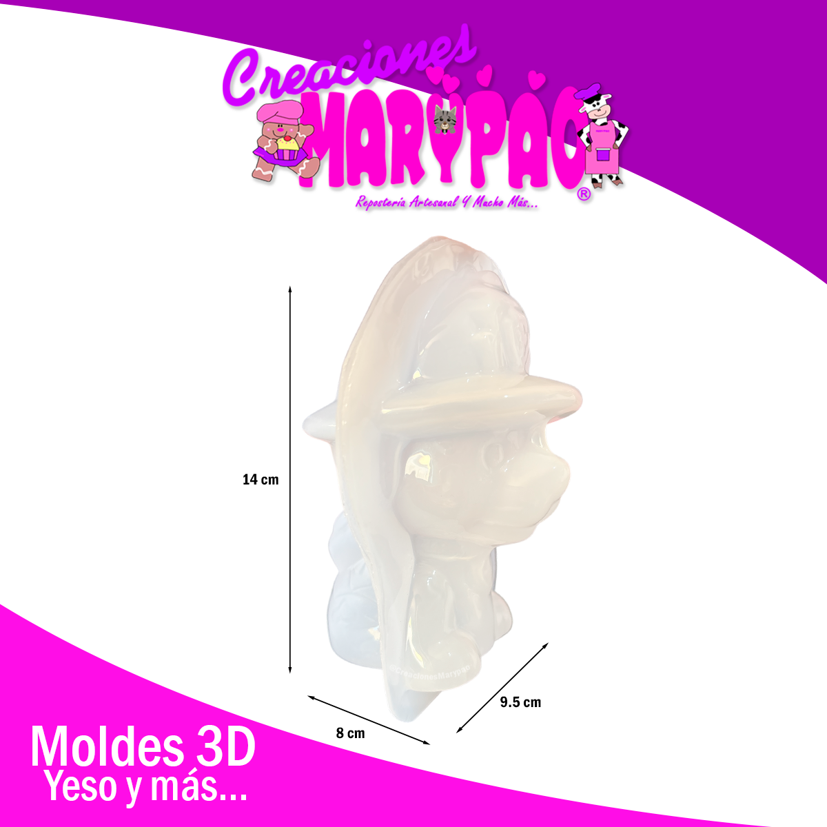 Molde Para Alcancía de Yeso Paw Patrol Marshall Personajes