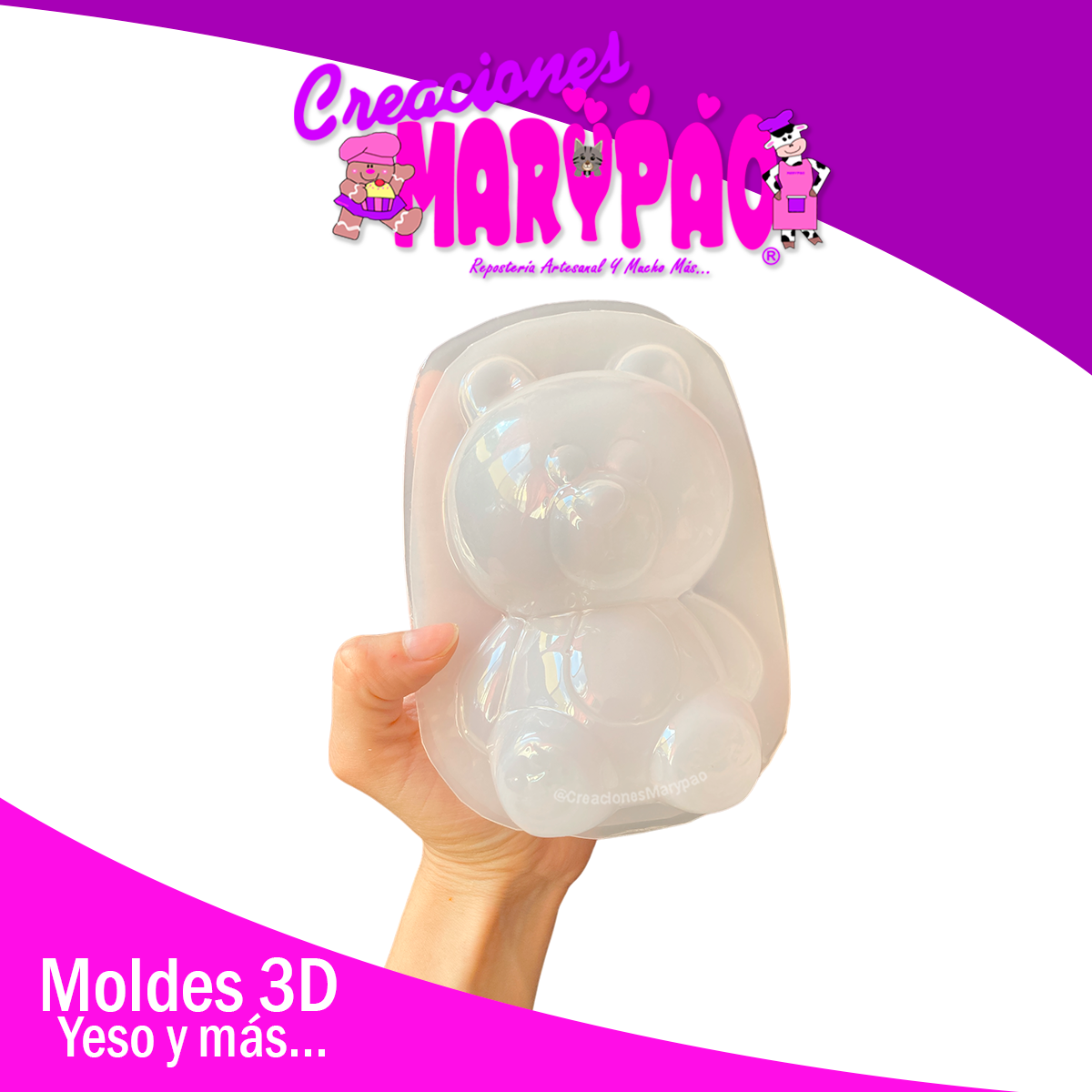 Molde Para Alcancía de Yeso Osito Baby🧸