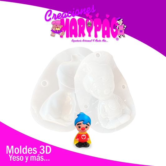 Molde Para Alcancía de Yeso Payaso Plim Plim