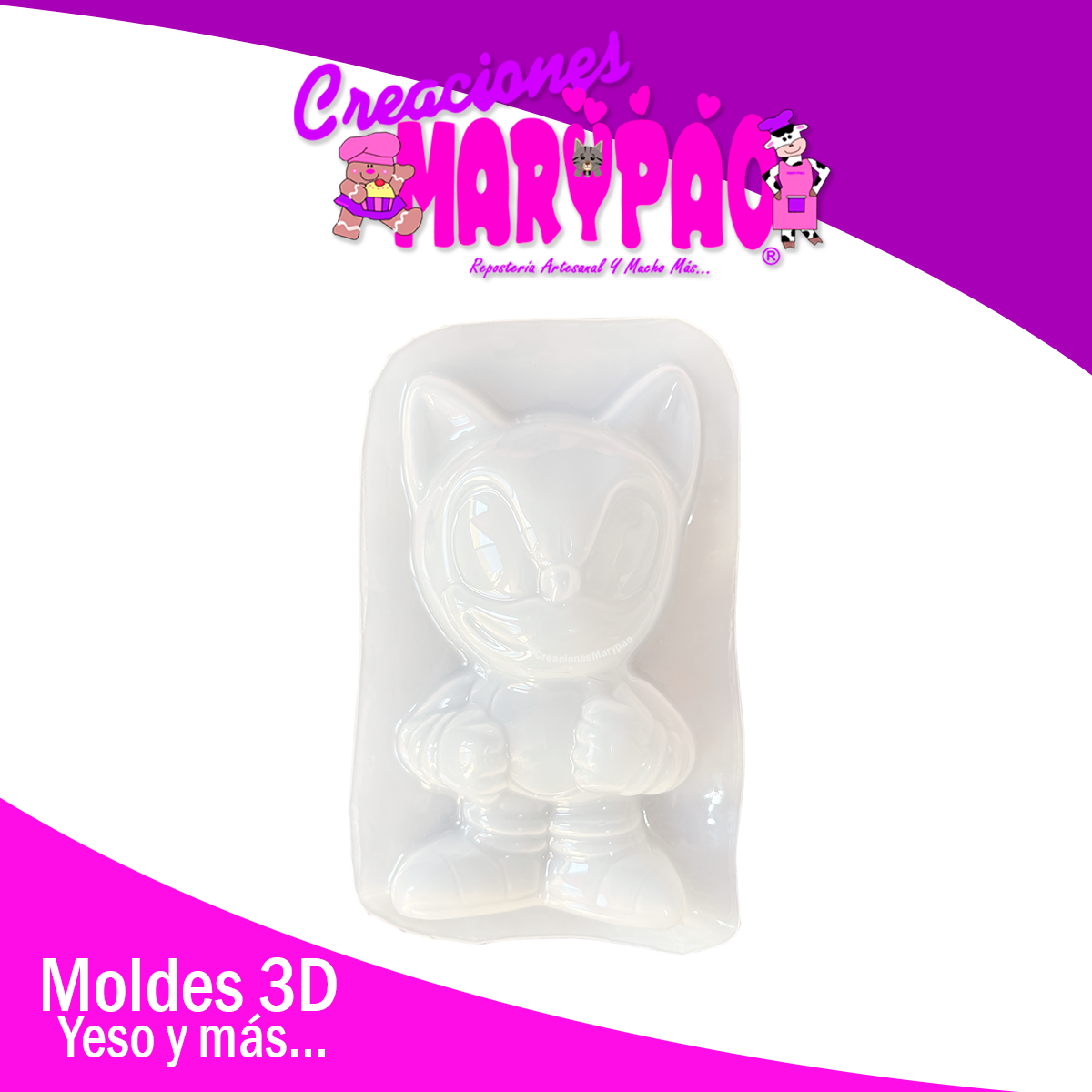 Molde Para Alcancía de Yeso Sonic