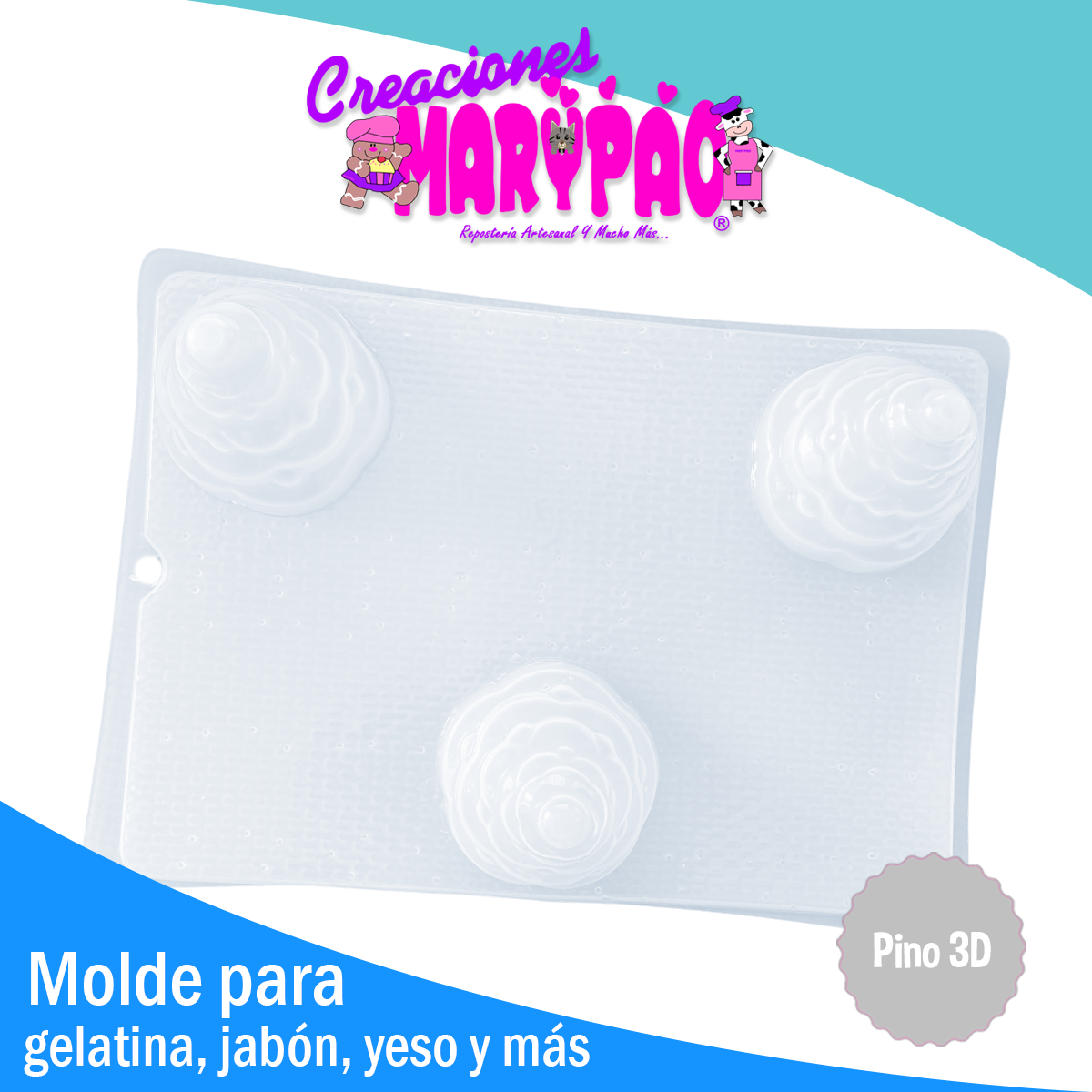 Molde Arbol Pino 3d Navidad Gelatinas Yeso Resina Jabon