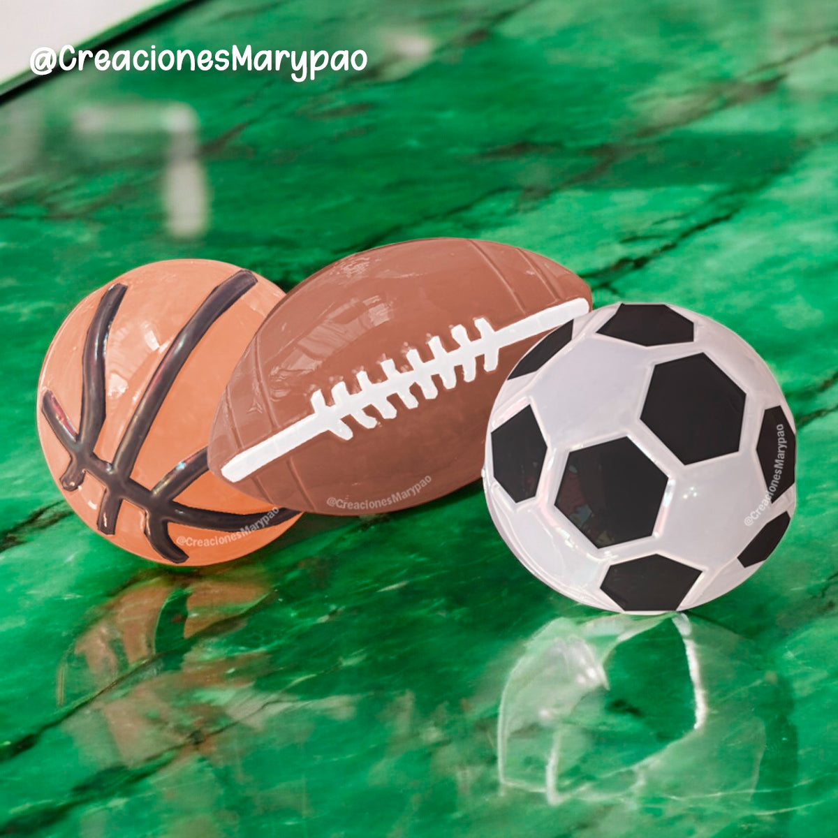 Molde Balones Fútbol Basquetbol Para Jabón Gelatina