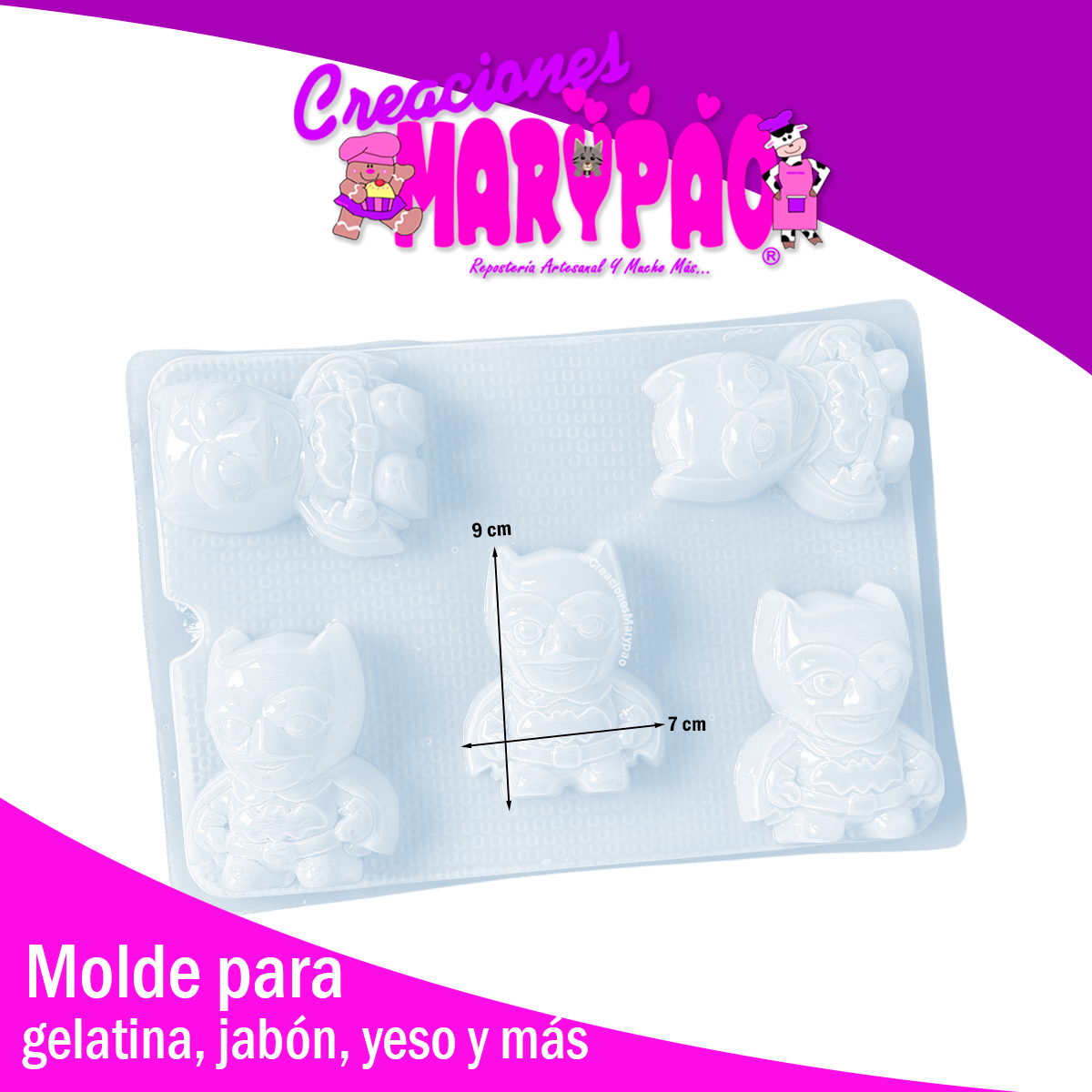 🦇 Molde de Batman Figuritas de Yeso Gelatinas y Más
