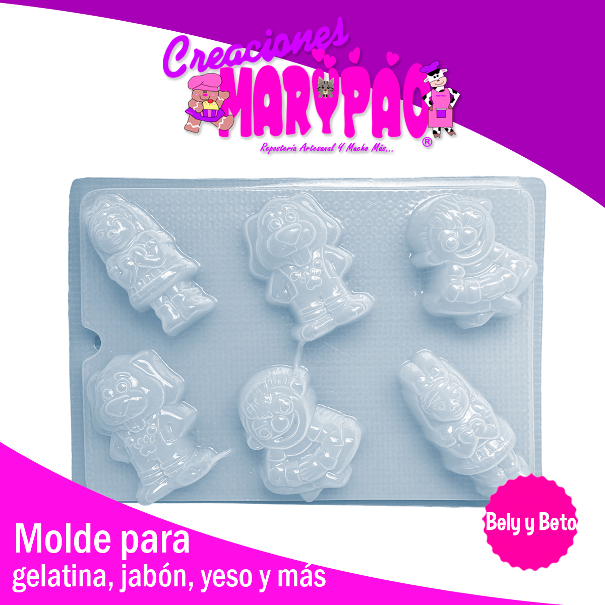 Molde Bely y Beto Personajes Cuerpo Completo – Creaciones Marypao