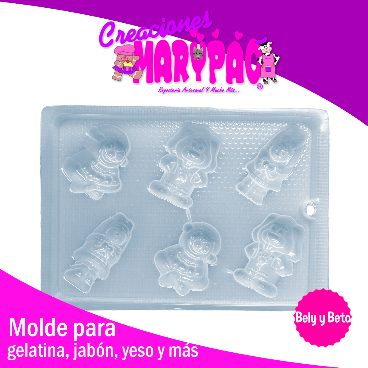 Molde Bely y Beto Personajes Cuerpo Completo