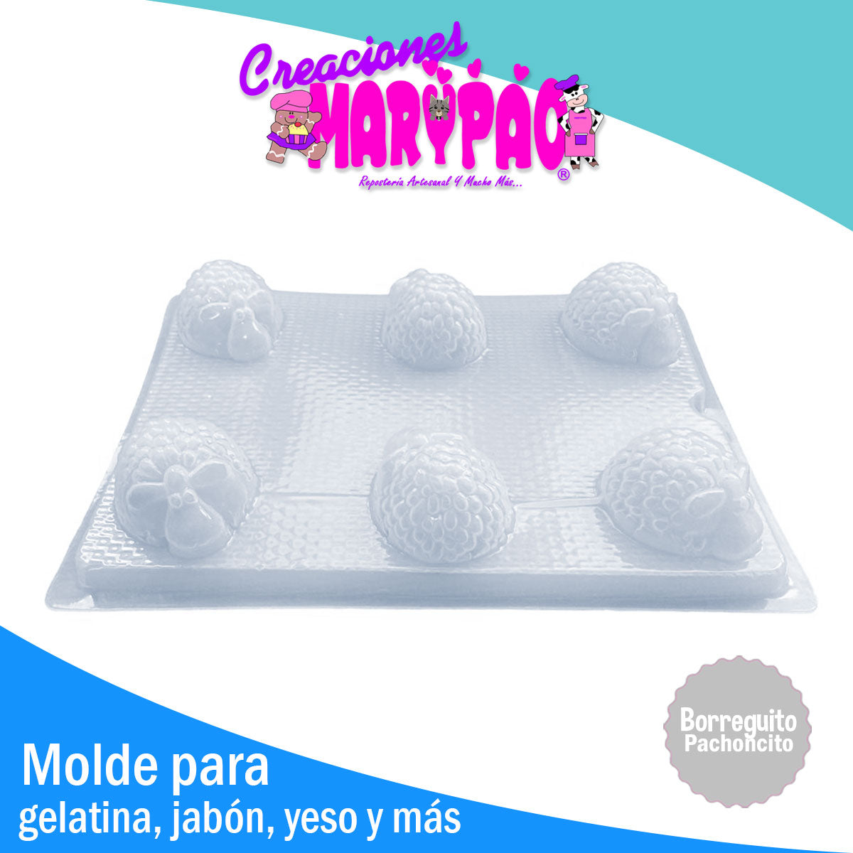 Molde Borreguito Pachoncito Abundancia Navidad Velas Jabones