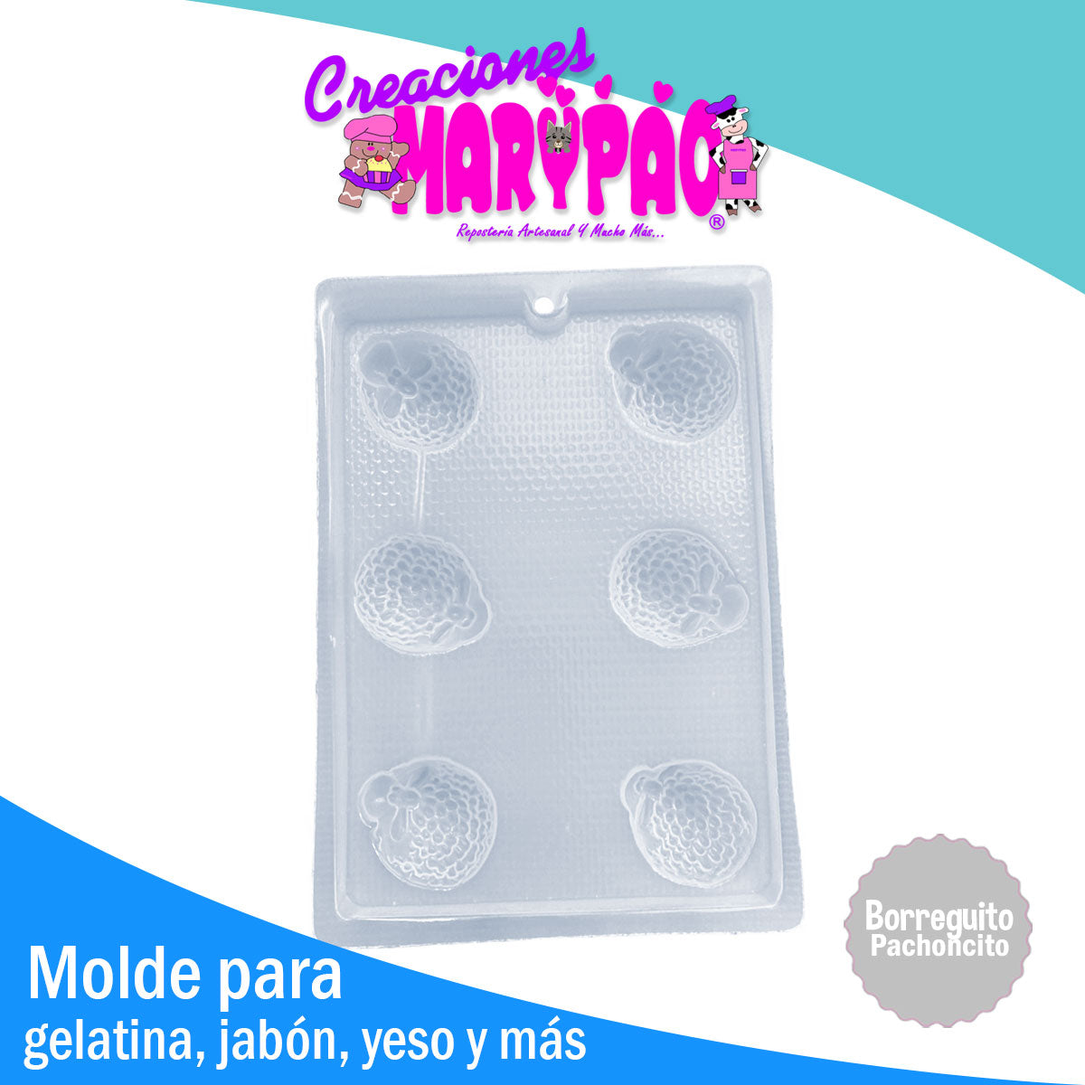 Molde Borreguito Pachoncito Abundancia Navidad Velas Jabones
