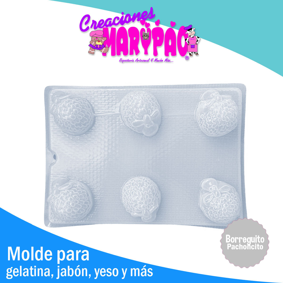 Molde Borreguito Pachoncito Abundancia Navidad Velas Jabones