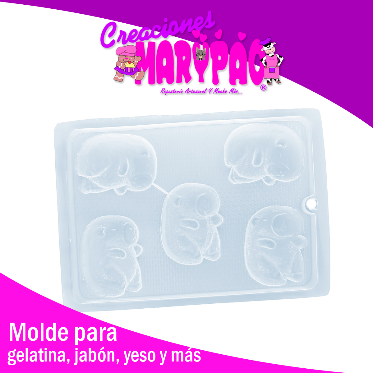 🦫 Molde Tierno Capibara Gordito Figuras de Yeso Y Más