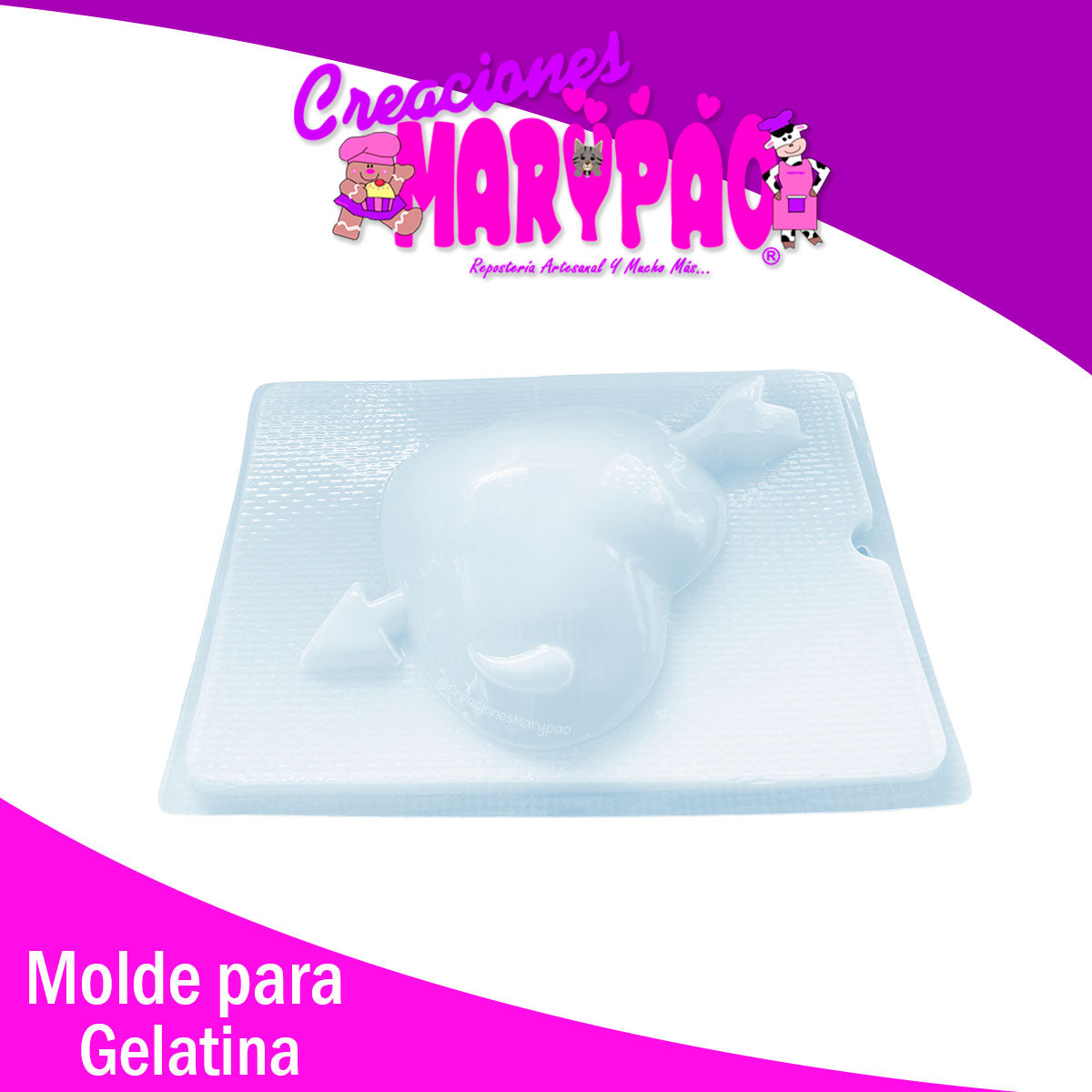 Molde Corazón Flechado Gelatinas 14 de Febrero San Valentín