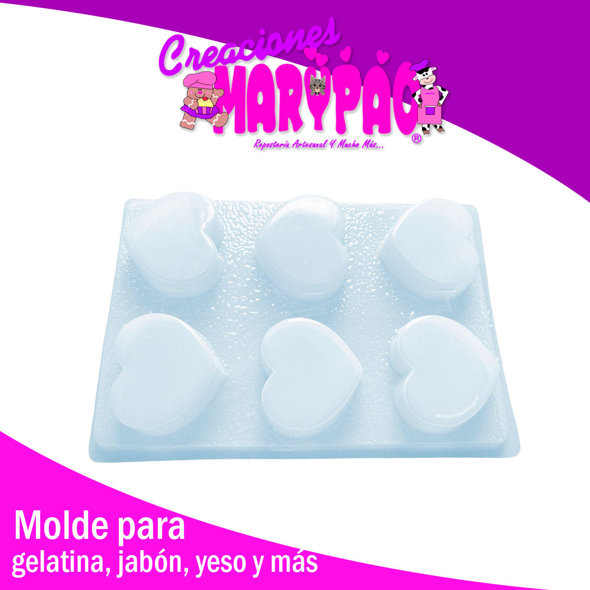 Molde Corazones Lisos Gelatinas Jabones Chocolates San Valentín