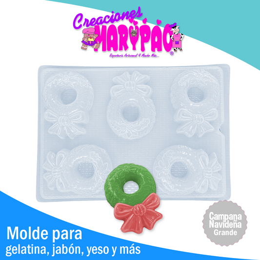 Molde Coronas Navideñas Con Moño