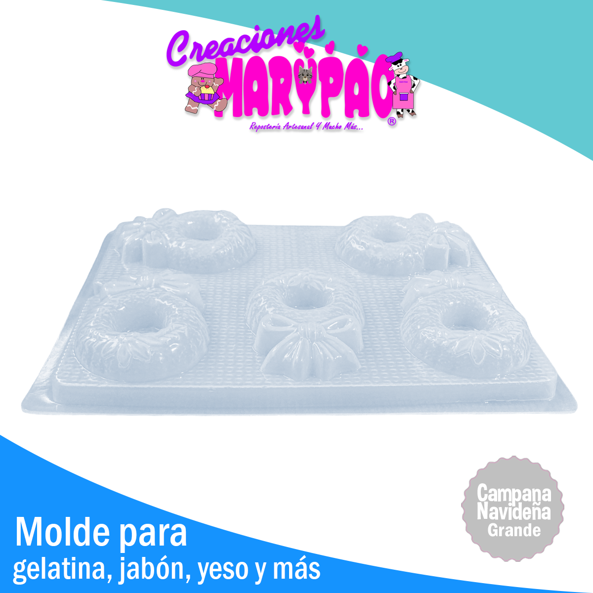 Molde Coronas Navideñas Con Moño