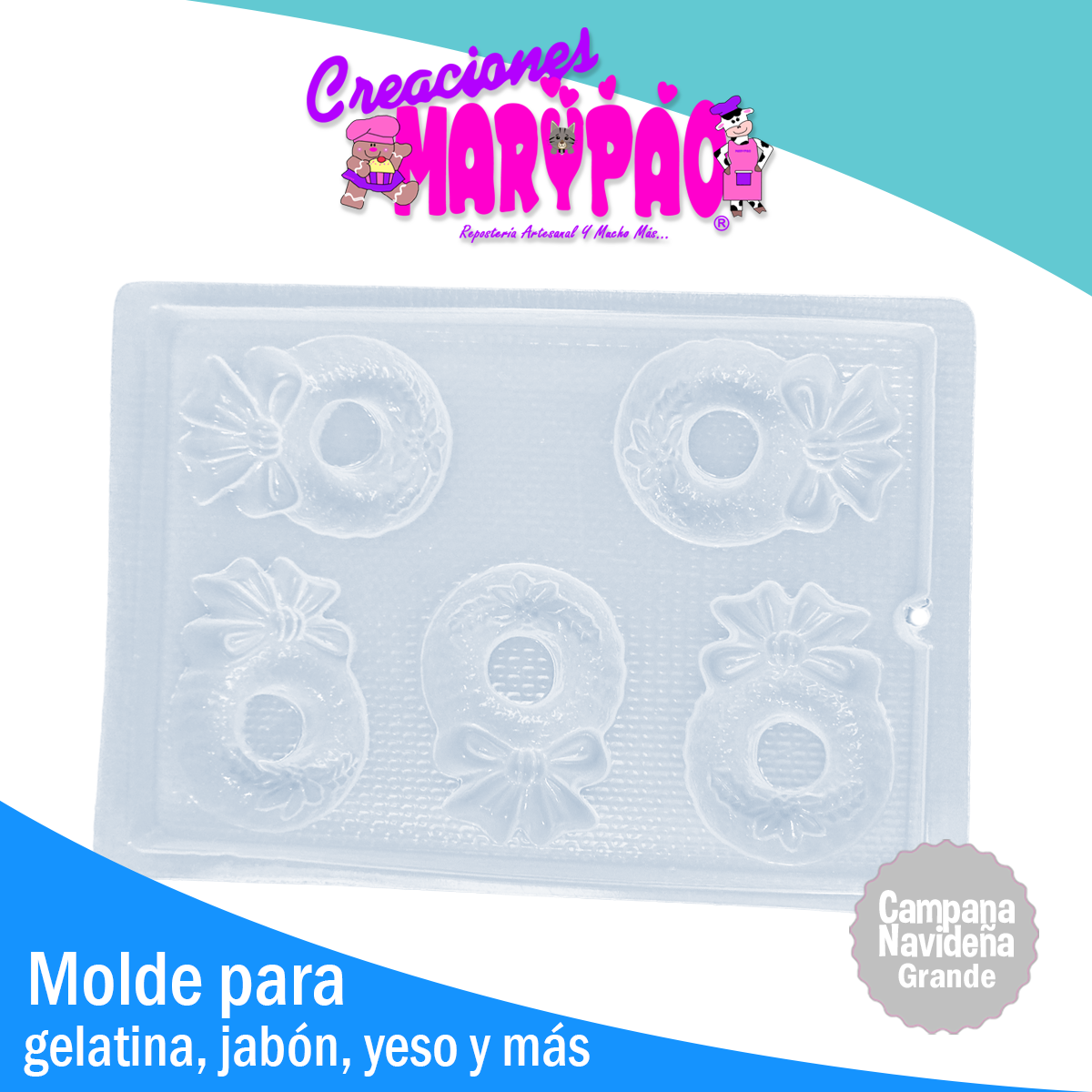 Molde Coronas Navideñas Con Moño