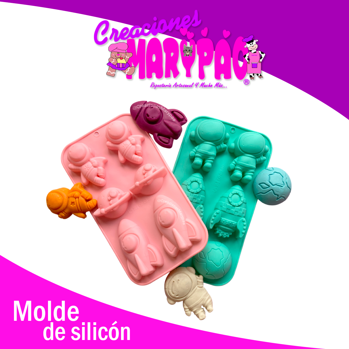 🪐 Pack de Moldes de Silicón – Astronautas y Naves Espaciales 🚀