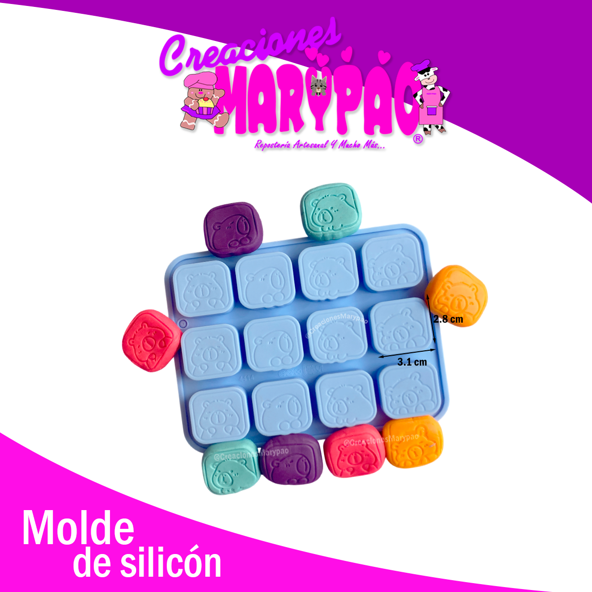 ✨ Pack de Moldes de Silicón Capibaras🍫