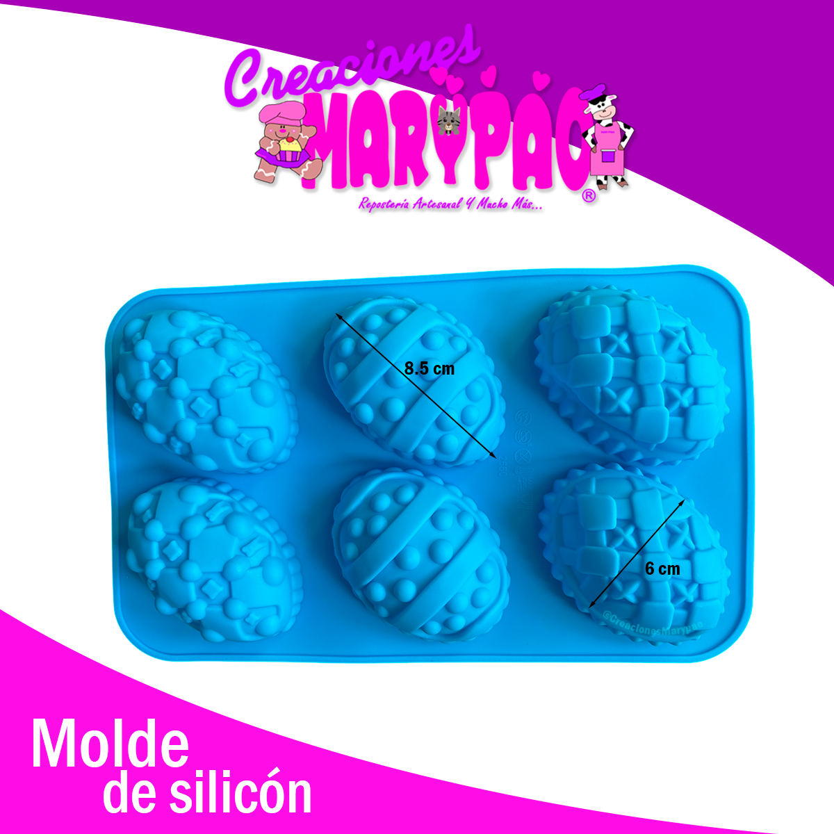 🥚✨ Molde de Silicón Huevos de Pascua Decorados Confeti 🎉🐰