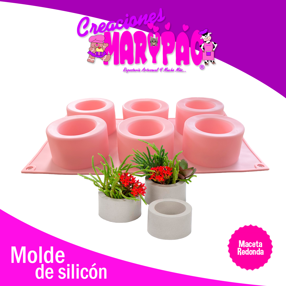 Moldes De Silicón Para Velas Burbujas y Macetas Suculentas – Creaciones  Marypao