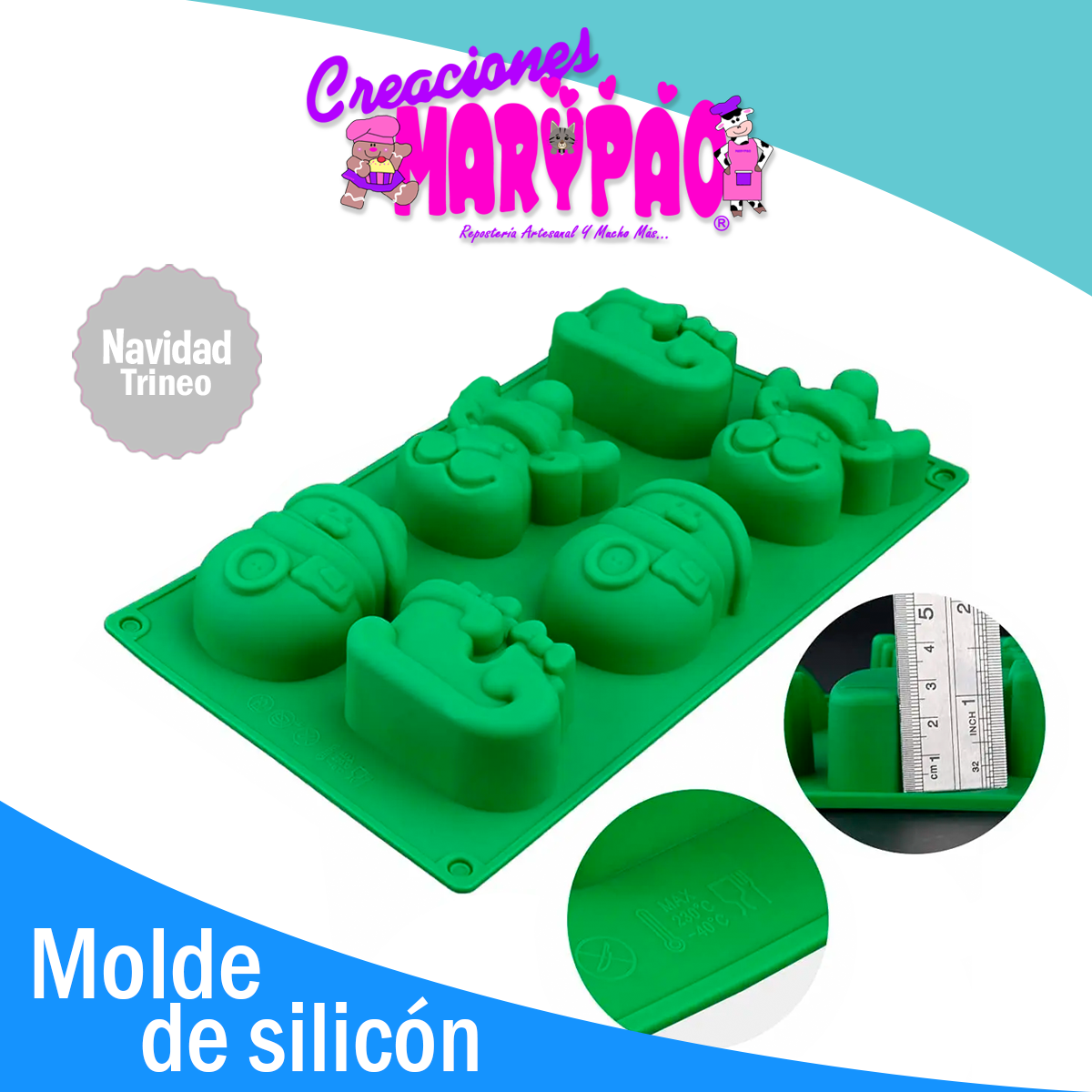 Molde De Silicón Trineo Navidad
