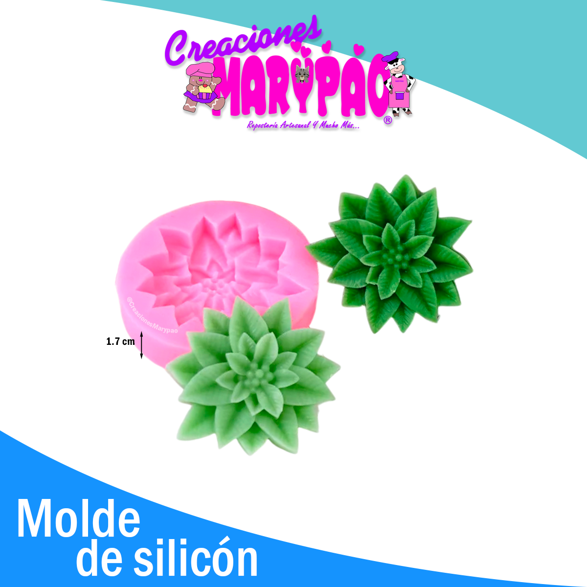 Pack Moldes de Silicón Nochebuena 2 Pzas