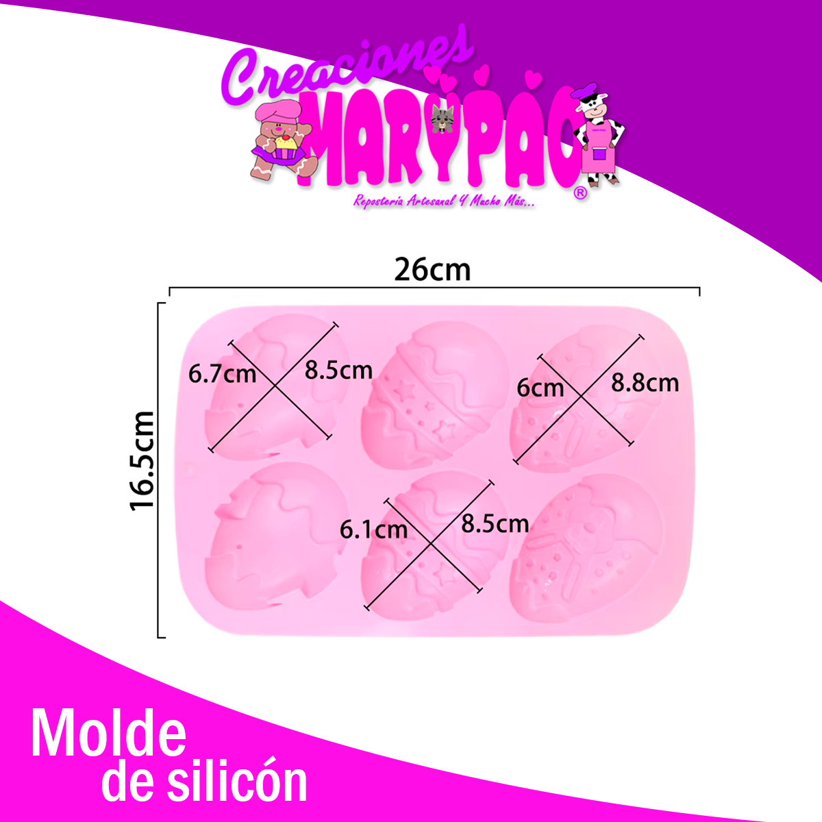 🐣✨ Molde de Silicón Huevos de Pascua – Conejo, Pollito y Decorados 🐰🌸