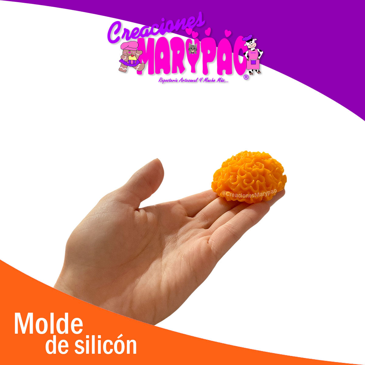 Molde De Silicón Velas Flor de Cempasúchil 5.5 cm🏵️