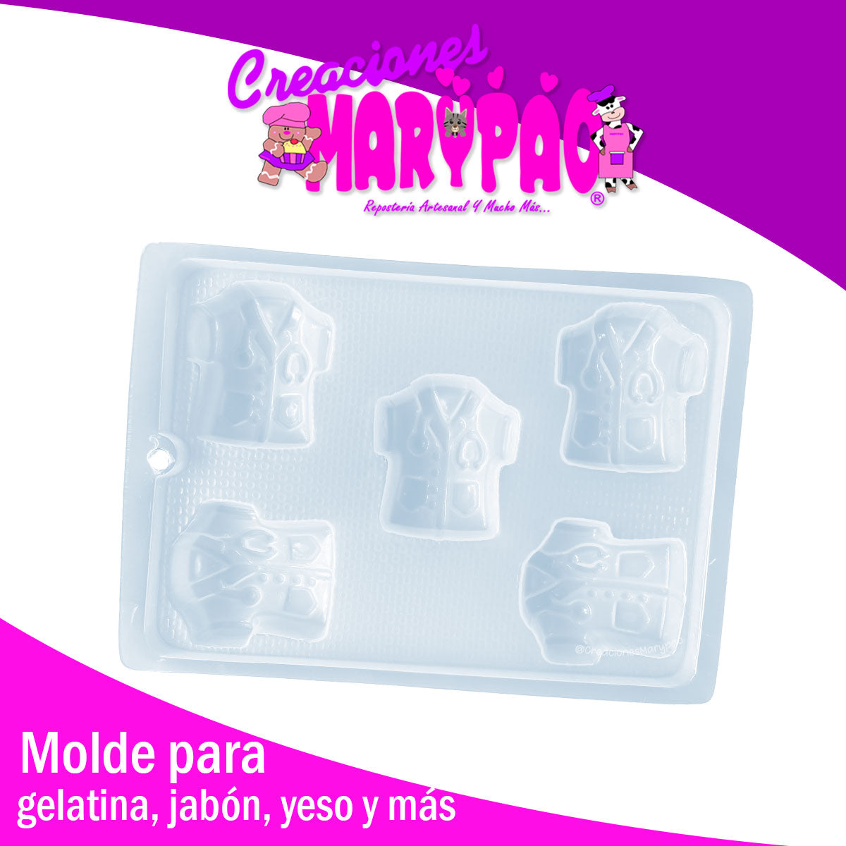 Molde Bata de Doctor Yeso Gelatinas Jabones