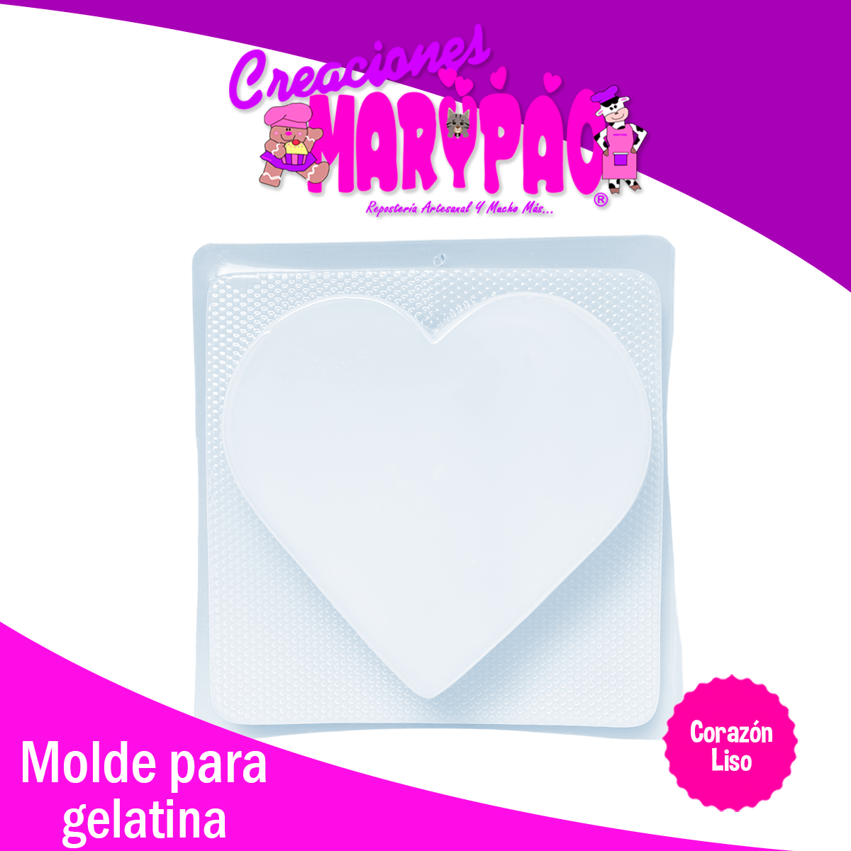 Molde Para Gelatinas San Valentín Corazón Transfer