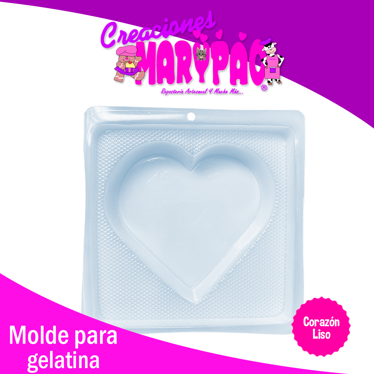 Molde Para Gelatinas San Valentín Corazón Transfer