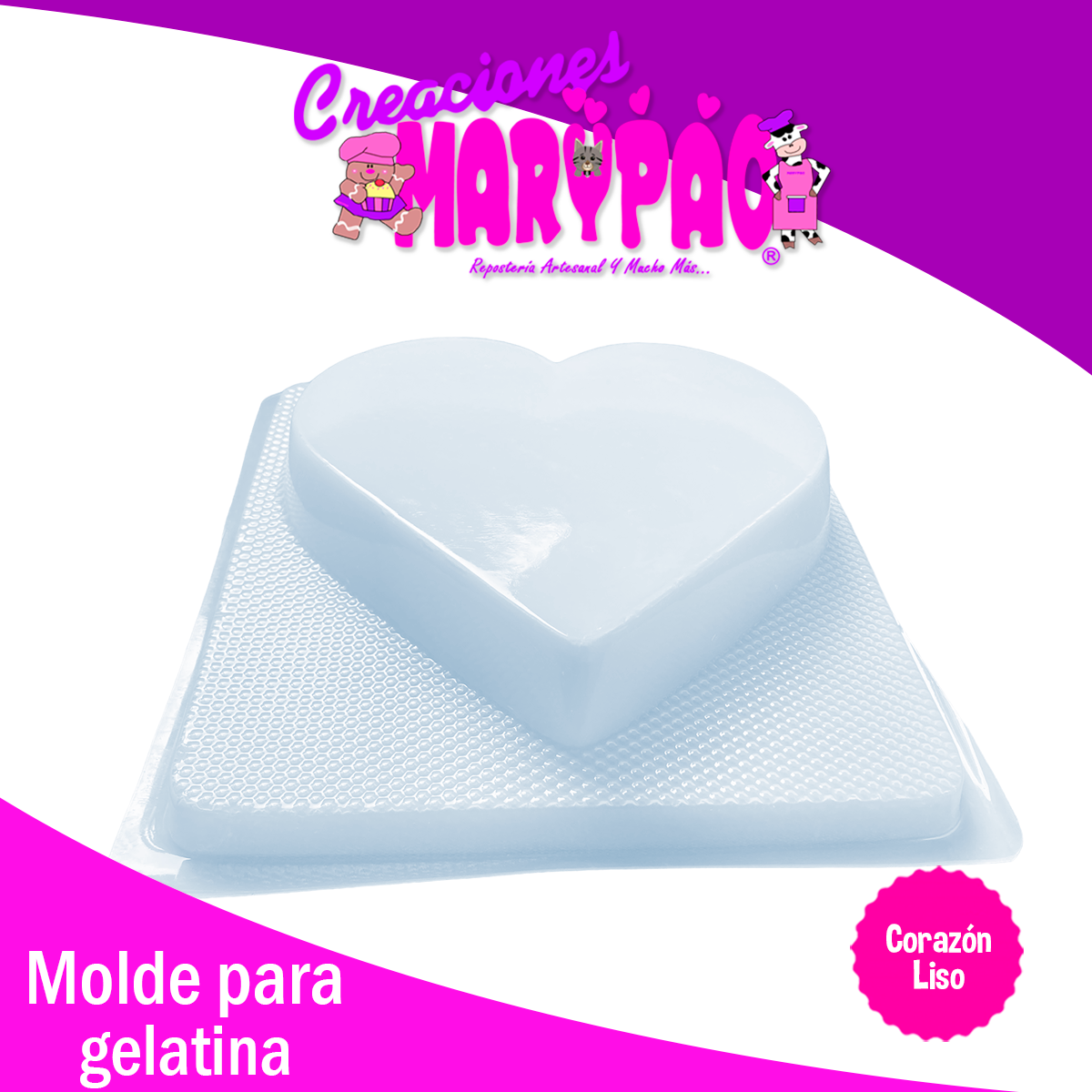 Molde Para Gelatinas San Valentín Corazón Transfer