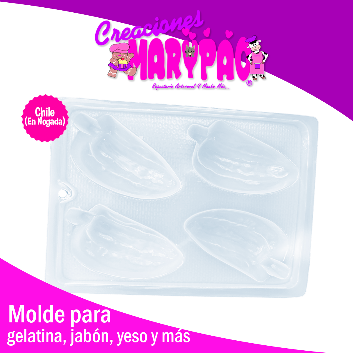 Molde Chile en Nogada Gelatinas México