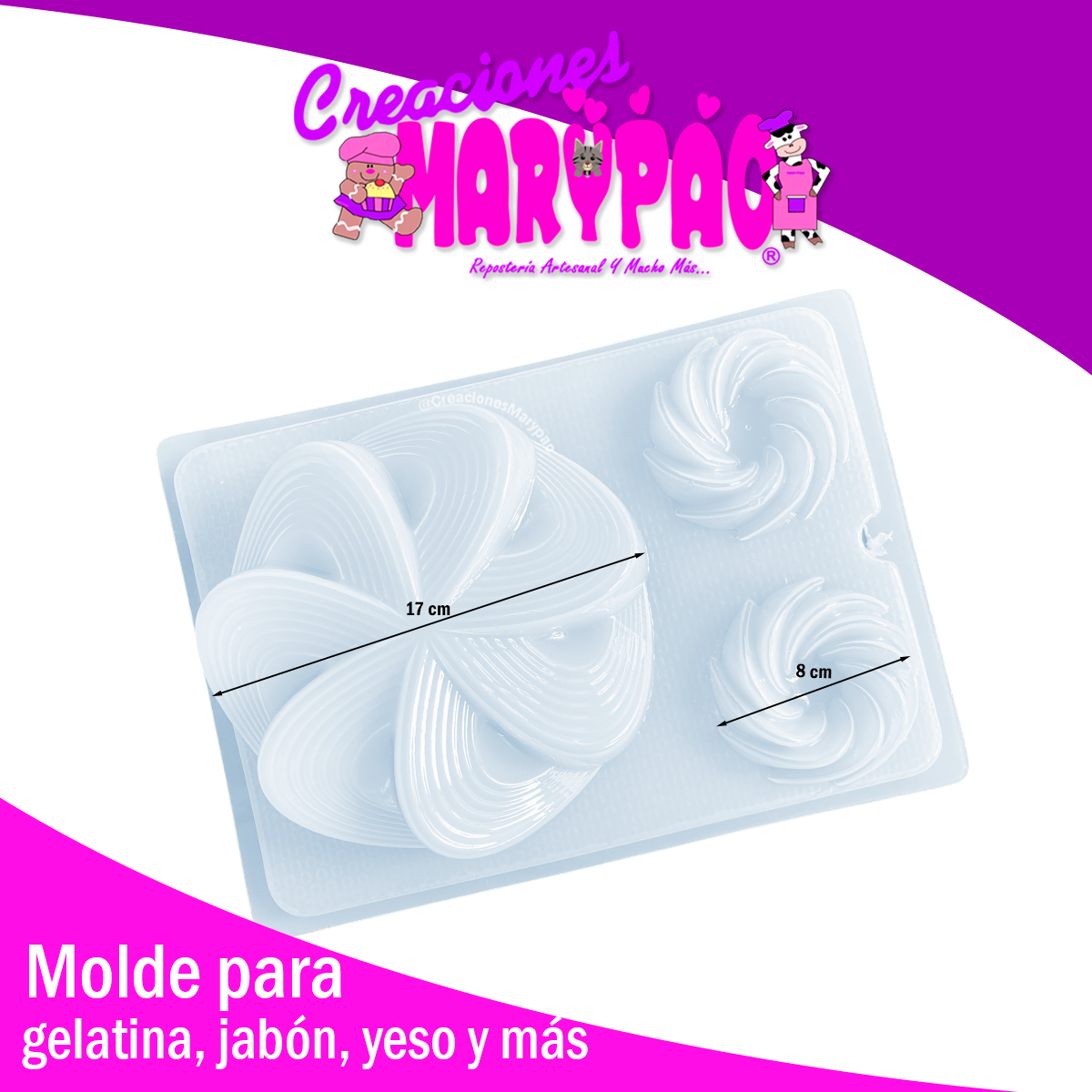 Molde Gelatinas Rehiletes Espiral Discos