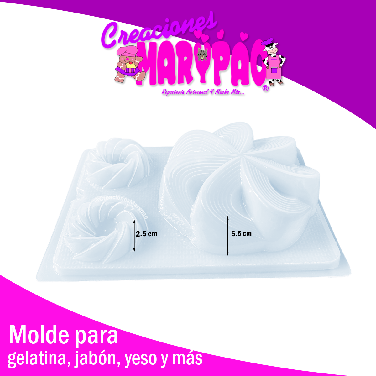 Molde Gelatinas Rehiletes Espiral Discos