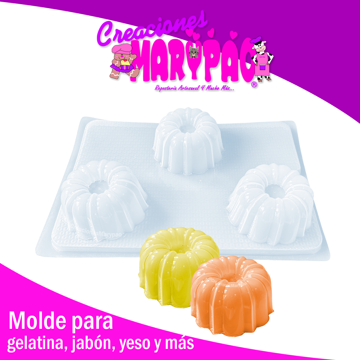 Molde Gelatinas Individuales 9 Cm Tipo Rosca