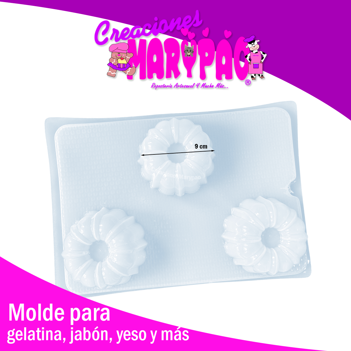 Molde Gelatinas Individuales 9 Cm Tipo Rosca